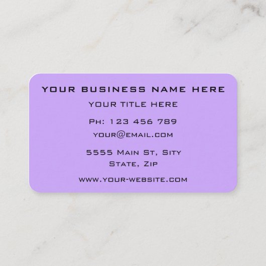 Couleur et polices personnalisées Modèle de carte (Dos)