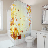 Couleur Feuilles Automne Douche Rideau (En situation)