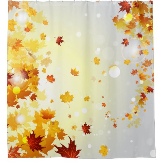 Couleur Feuilles Automne Douche Rideau (Devant)