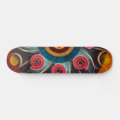 Couleur florale Abstrait Vector Art Skateboard (Horz)