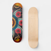 Couleur florale Abstrait Vector Art Skateboard (Recto)
