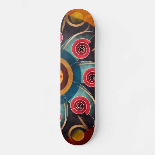 Couleur florale Abstrait Vector Art Skateboard (Recto)