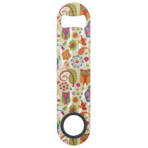 Couleur florale et hibou