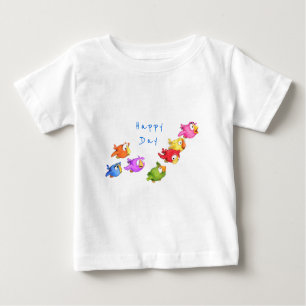 Couleur Flying Sparrows Baby T-Shirt Texte personn
