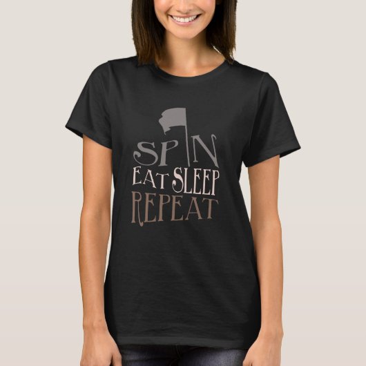 Couleur Garde Spin Manger Sleep Répéter | T-shirt (Devant)