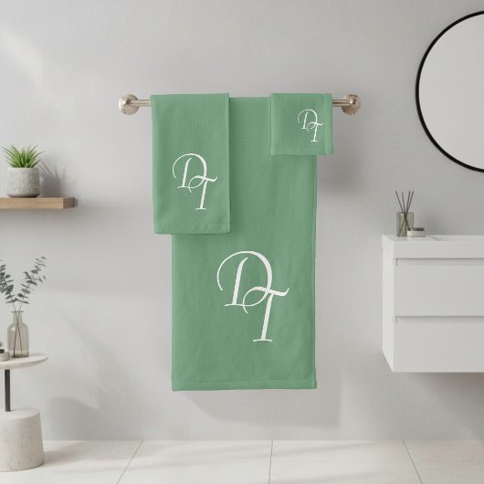 Couleur Matcha monogrammée