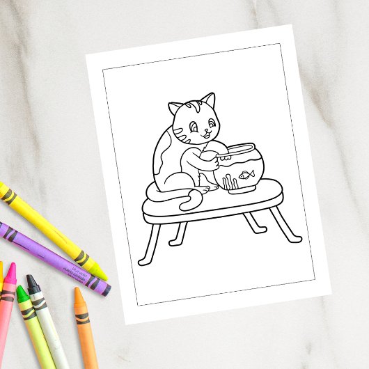 Couleur Me Chat et Pêche | Cartes d'activités pour