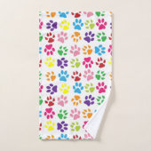 Couleur Mignonne Par Motif Paw (Serviette à main)