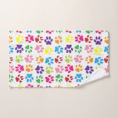 Couleur Mignonne Par Motif Paw (Serviette à main)