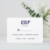 Couleur minimale bleu marine | Mariage RSVP Meal C (Debout devant)