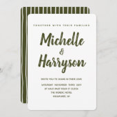 Couleur minimale | Vert foncé | FAIRE-PART DE MARI (Devant / Derrière)