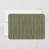 Couleur minimale Vert foncé Mariage RSVP choix de (Dos)
