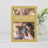 Couleur modifiable Bonne année Carte photo (Debout devant)