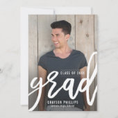 Couleur modifiable Brossé Graduation Invitation (Devant)