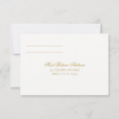 COULEUR MODIFIABLE : Carte de réponse Calligraphy  (Dos)