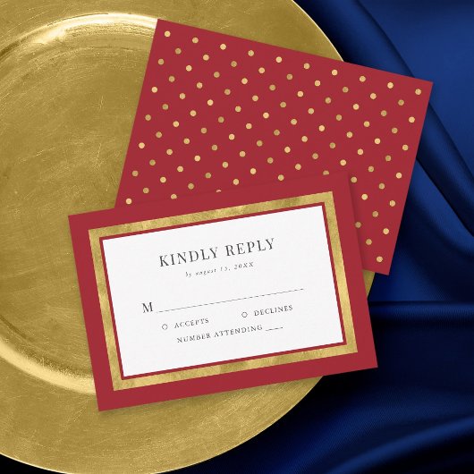 Couleur modifiable Classic Gold Wedding RSVP