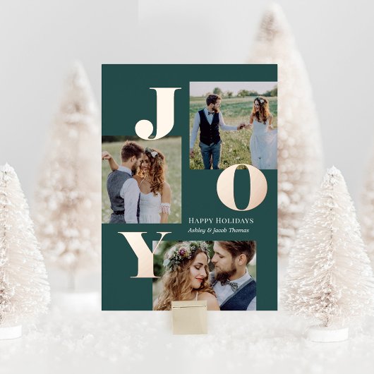 Couleur modifiable de la carte Vacances Joy Foil