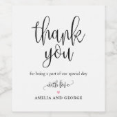 Couleur modifiable Jolie Calligraphie Étiquette bo (Étiquettes simples)