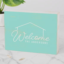 Couleur modifiable Nom de famille Maison Bienvenue