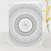 couleur moi méditation doodle carte de voeux (Fleur jaune)