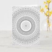 couleur moi méditation doodle carte de voeux (Fleur jaune)