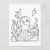 Couleur moi Octopus | Cartes d'activités pour enfa (Devant)