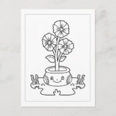 Couleur-moi - Pansies souriantes | Cartes d'activi (Devant)