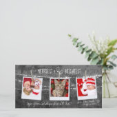 Couleur monochrome Pop Merriest Holiday 3 Carte ph (Debout devant)