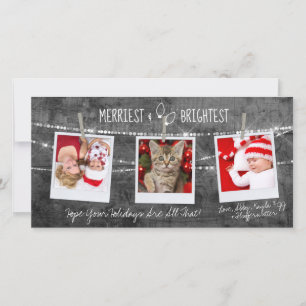 Couleur monochrome Pop Merriest Holiday 3 Carte ph