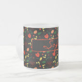 Couleur motif noir fleur sauvage pavot tasse de ca (Devant gauche)
