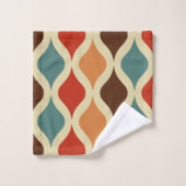 Couleur motif rétro (Gant de toilette)