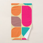 Couleur motif rétro (Serviette à main)