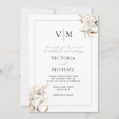 Couleur neutre intemporelle Élégante invitation de (Devant)