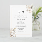 Couleur neutre intemporelle Élégante invitation de (Debout devant)