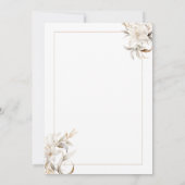 Couleur neutre intemporelle Élégante invitation de (Dos)