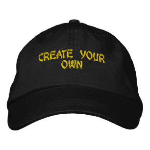 Couleur noire Créez vos propres textes Casquettes 