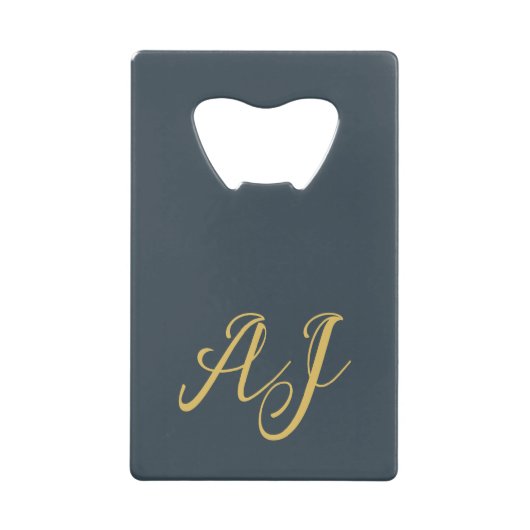 Couleur Or Charbon Monogramme Initiale Professionn (Devant)