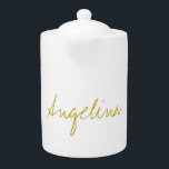 Couleur Or Élégant Design tendance Script unique<br><div class="desc">Vous recherchez une belle calligraphie avec une écriture esthétique ? Ce design simple et attrayant est fait pour vous. Ce produit impressionne immédiatement ceux qui le voient. Le design raffiné et de bon goût reflétera immédiatement la qualité de votre relation et de votre famille.</div>