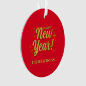 Couleur Or Rouge Bonne Année Joyeux Noël (devant)