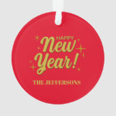 Couleur Or Rouge Bonne Année Joyeux Noël (dos)