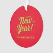 Couleur Or Rouge Bonne Année Joyeux Noël (devant)