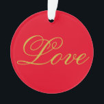 Couleur or Script Red Love Mariage Calligraphie<br><div class="desc">Vous pouvez facilement changer les polices et les couleurs. Vous pouvez également ajouter votre logo et l'image arrière - plan comme vous le souhaitez.</div>