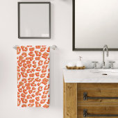 Couleur orange et Empreinte de léopard blanc