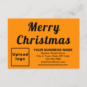 Couleur orange; Noël; Affaires; Petite carte plate