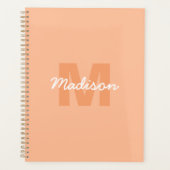 Couleur pêche pastel cool avec nom de monogramme p (Devant)