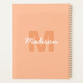 Couleur pêche pastel cool avec nom de monogramme p (Dos)