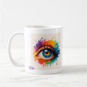 Couleur Peint Abstrait Café Mug (Gauche)