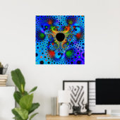 Couleur perdue. impression d'affiche trou fractal (Bureau à domicile)