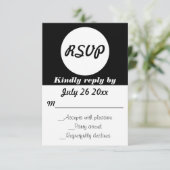 Couleur personnalisable des Pois RSVP de mariage (Debout devant)