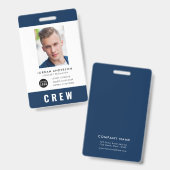 Couleur personnalisée Ajouter un logo Photo Badge (Avant & arrière)